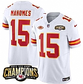 Men & Women & Youth Kansas City Chiefs #15 Patrick Mahomes White 2023 F.U.S.E. AFC West Champions With NKH Patch Vapor Untouchable Limited Jersey,baseball caps,new era cap wholesale,wholesale hats